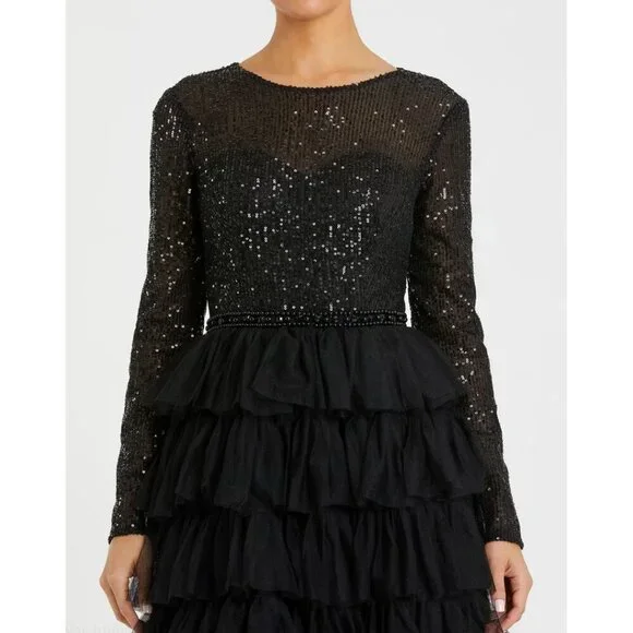 marchesa notte a line dress Mac Duggal Womens Embellished Sleeveless Evening Dress, Pearl main image 0
